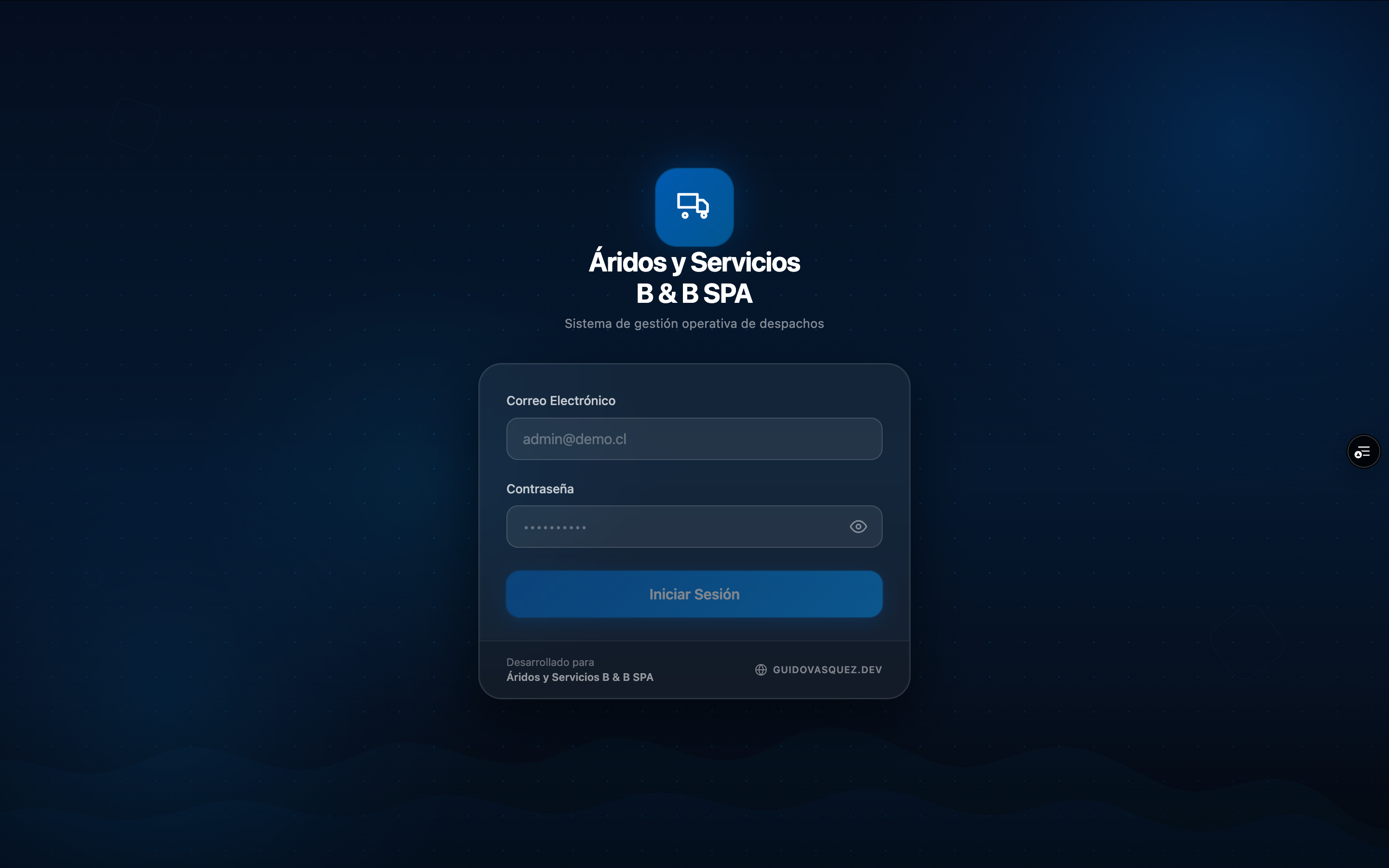 Áridos y Servicios ByB — Sistema de gestión